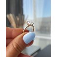 thumbnail image 5 of ESTE ORIGIN 2.00Ct Oval Cut Lab-Grown Diamond Solitaire Engagement Ring – Hidden Halo, 4 Claw Setting in 10K Rose Gold for Women, 5 of 7