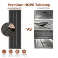 thumbnail image 6 of Pirecart Outdoor Counter Height Table, 47" Bar Table W/ Adjustable Foot & HDPE Top, All Weather for Poolside, Patio,Balcony, Black, 6 of 10