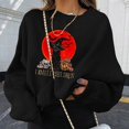 thumbnail image 2 of Chandails en Molleton d'Halloween pour Femmes Imprimé Squelette de Citrouille Surdimensionné Automne Chaud Doux Manches Longues Col Rond Pull Tops, 2 of 5