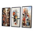 thumbnail image 3 of Designart "Utopia Imaginary Constructivism Industrial painting" Abstract Framed Wall Art Set Of 3 - Multi-Color Constructivism Frame Gallery Set For Office Decor, 3 of 7