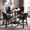 Black-PU Leather, variant on DRLOVELY 26" Swivel Bar Stools Set of 3, PU Leather Upholstered Solid Wood Pub Chairs with Nailhead Trim, White