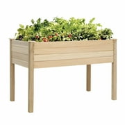 Wooden Raised Vegetable Garden Bed Elevated Planter Flower Box Grow Kit Herb Gardening Plant Outdoor Patio Backyard Flowers Vegetables