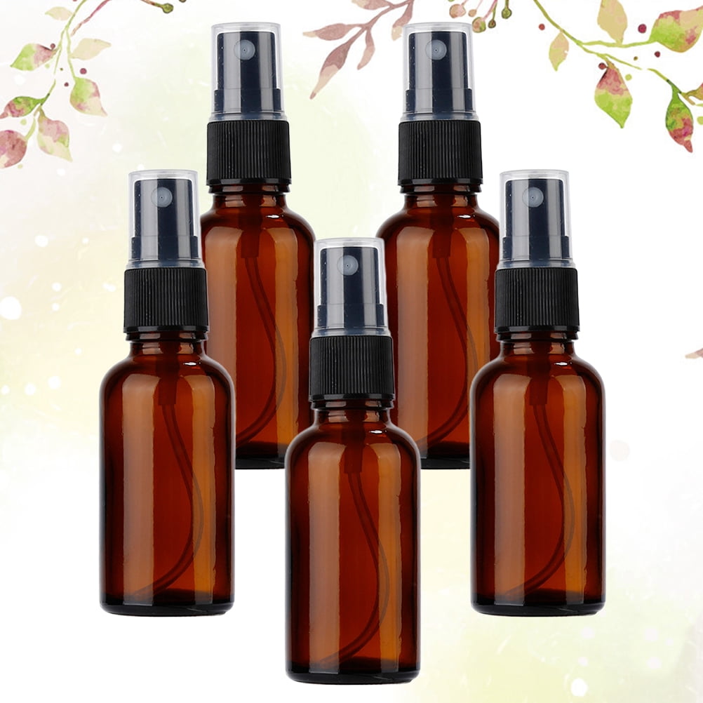 Worgeous  10 Pcs Spray Bottle Press Pump Small Travel Containers Brown