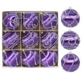 thumbnail image 2 of YIKA Flocking Christmas Balls 9 Christmas Tree Ornaments With Red Painteds Velvet Balls, 2 of 6