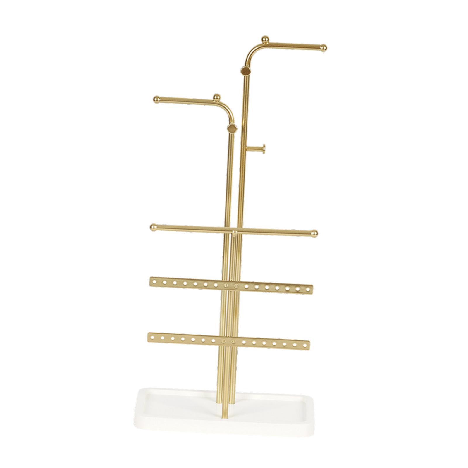 Milageto Jewelry Tree Stand Necklace Hanger Decorative Storage Tier Necklace Bracelet Organizer Showcase for Hair Accessories Bracelet