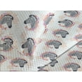 thumbnail image 3 of Ambesonne Zebra Print Quilted Coverlet 2 Pcs, Exotic Animals Pattern, Twin Size, Peach Dark Grey White, 3 of 4