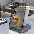 thumbnail image 3 of Funny Cartoon Bear Clear Phone Case For iPhone 14 Pro Max 11 12 13 15 Pro Max Mini X XS XR 78 14 15 Plus Luxury Shockproof Cover, 3 of 5