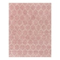 thumbnail image 3 of Unique Loom Trellis Shag Collection Area Rug - Ruby (10' x 13' Rectangle Light Pink/Ivory), 3 of 12