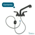 thumbnail image 2 of Utility Sink Dual-Handle Universal ABS Plastic Pull-Out Faucet in Black, 2 of 10