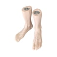 thumbnail image 3 of Bunblic PVC Mannequin Foot Feet Display Model,Flat Bottom,Support,Men Shoe Socks Male Foot Model for Retail Shop Socks Short Stocking brown, 3 of 8