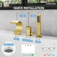 thumbnail image 5 of EVERSTEIN Bathtub Faucet Waterfall Mixer Faucet with Hand Shower Deck Mount - 7'6" x 9'6" Yellow, 5 of 5