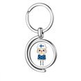 thumbnail image 1 of Finlande Pays eu Drapeau de Lac uu Rotation Porte-Clés Porte-Clés en Métal, 1 of 2