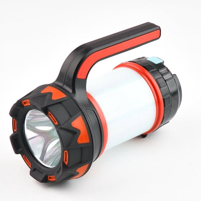 SHAR Red-LED Camping Lantern Rechargeable Handheld Flashlight 6 Modes Tent Lights Multifunctional Power Bank IPX4 Waterproof Spotlight USB Cable Included