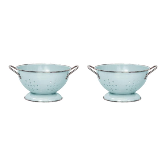 Wosthever Fruit Basket Drainage Decorative Multipurpose Serving Bowl for Home Kitchen Verde Pequeño 2Conjunto