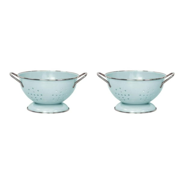 Wosthever Fruit Basket Drainage Decorative Multipurpose Serving Bowl for Home Kitchen Verde Pequeño 2Conjunto