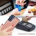 thumbnail image 3 of Merlin Leather Flip Wallet Case Card Holder Phone Back Cover for Samsung Galaxy S21 FE (Rose Gold), 3 of 8