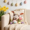 thumbnail image 1 of QTOCIO Easter Pillow Rabbits And Easter Egg Patterns Throw Pillow Cases Decorative Cushion Covers For Sofa Couch Home Easter Decor, 1 of 4