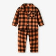 thumbnail image 3 of Utoimkio Toddler Plaid Print Fall Outfits for Boy Girls Long Sleeve Button Down Shirt Tops and Lounge Pants Set Baby Girl Winter Clothes, 3 of 8