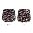 thumbnail image 5 of Lsque Vintage Skull Casino Printed Women's Running Shorts with Liner Pockets,Elastic Quick Dry Workout Athletic Gym Yoga Shorts,Womens High Waist Shorts-Medium, 5 of 9