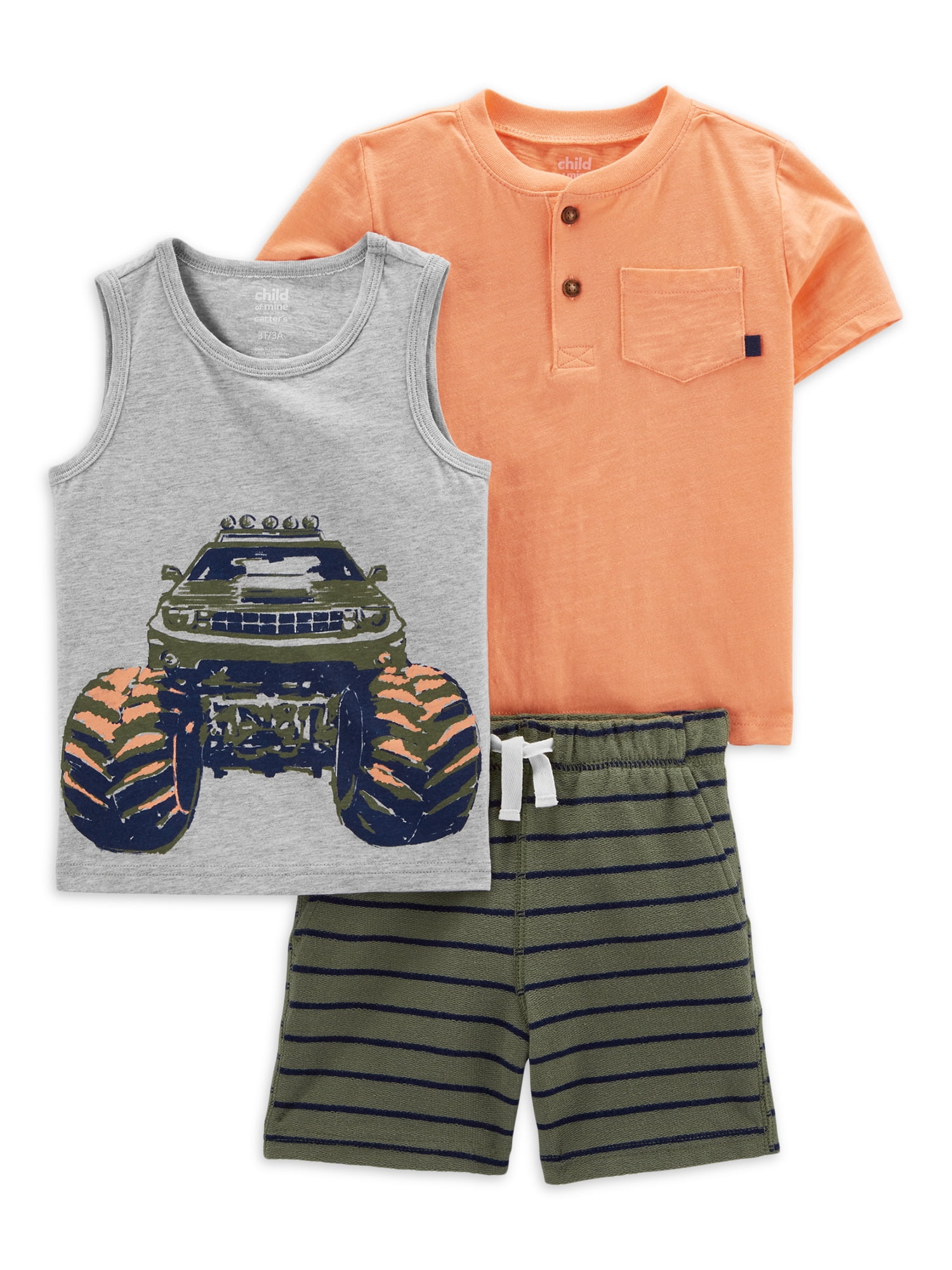 Toddler Boys Short Sleeve T-Shirt and Short Outfit Set 