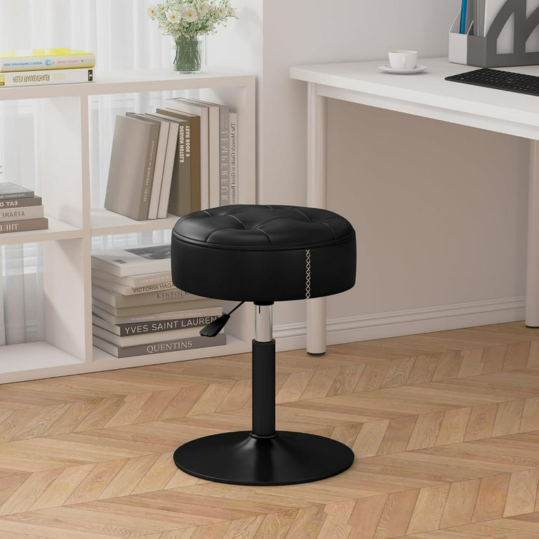 Adjustable Black Vanity Stool, Swivel Vanity Stool Chair for