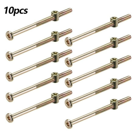 

10pcs M6 Bed Bunk Furniture Hex Dowel Bolts with Barrel Nuts