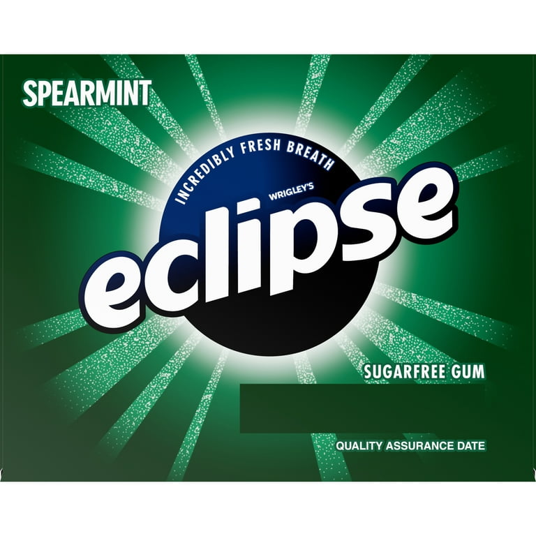 Eclipse Spearmint Chewing Gum Tear Pack, 18 Pieces, 8 Count