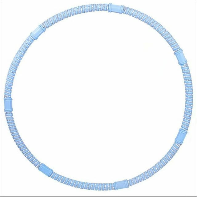 Hula Hoop Adult Fitness Band Abdominal Trainer Training Device With Magnets Diameter 76 Cm,Pearl Hula Hoop(Blue)
