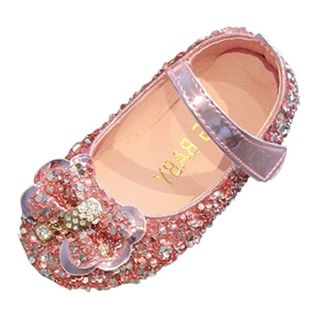 

B91xZ Toddler Girl Sandals Children Shoes Fashion Band Diamond Flat Bottom Princess Shoes Fashion Bow Princess Shoes Soft for Toddler/Little Kid/Big Kid Sizes 11.5