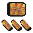 thumbnail image 6 of Luggage Handle Wrap for Suitcase 2 Pack Luggage Tag Identifiers for Travel Accessories Yellow Red Floral Stained Glass, 6 of 6