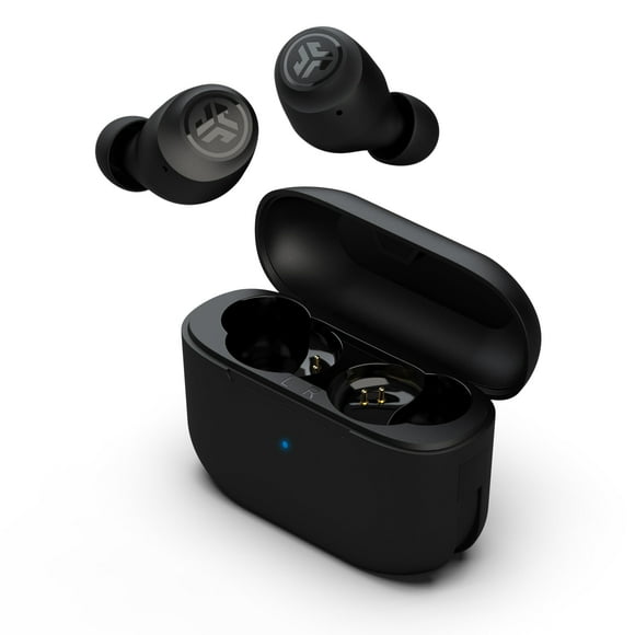 JLab Go Air Pop True Wireless Bluetooth Earbuds & Charging Case - Black, Dual Connect, IPX4 Sweat Resistance, Bluetooth 5 Connection, 3 EQ Sound Settings Signature, Balanced, Bass Boost