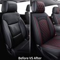 thumbnail image 6 of Leather Full Set Car Seat Covers For Chevy Silverado GMC Sierra 1500 2007-23 NEW, 6 of 7