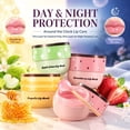 thumbnail image 5 of 3 Pcs Bee Lip Balm Honey Pot, Honey & Strawberry Lip Mask Propolis Moisturizing Hydrating Prevention Dry and Cracked Lip Scrubs Exfoliator (Honey+Strawberry+Apple Lime), 5 of 7
