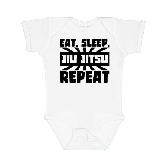 Inktastic Eat, Sleep, Jiu Jitsu, Repeat Boys or Girls Baby Bodysuit