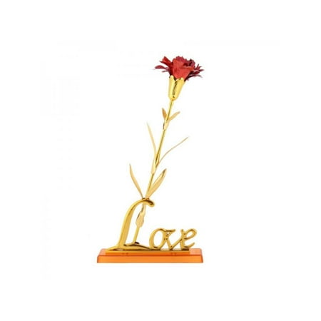 Flowers Limoges Box VICOODA 24K Gold Carnation Gold Foil Decoration Long Stem Artificial Rose Flowers in Gift Box for Mother's Day, Valentine's Day, Wedding Day, Birthday, Home Decor ()