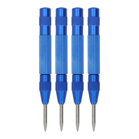 

Flash Sale 4Pcs Center Punch Automatic High Speed Steel 5in Tool Set Kit for Installation Maintenance Blue