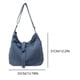 thumbnail image 2 of Bolso Compras Hombro Retro Mujeres Color Sólido Denim Niñas Diario, 2 of 9