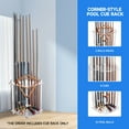 thumbnail image 4 of GSE Games & Sports Expert Clear Acylic Corner-Style Floor Stand Billiard Pool Cue Racks. Holds 8 Pool Cue Sticks, 2 Pool Ball Racks, 16 Pool Balls, 4 of 8