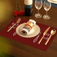 thumbnail image 2 of Red Placemats Set of 6,Funny Place Mats Christmas Decorations Waterproof Washable Table Mats Linen 12 x 18 Inch, 2 of 6
