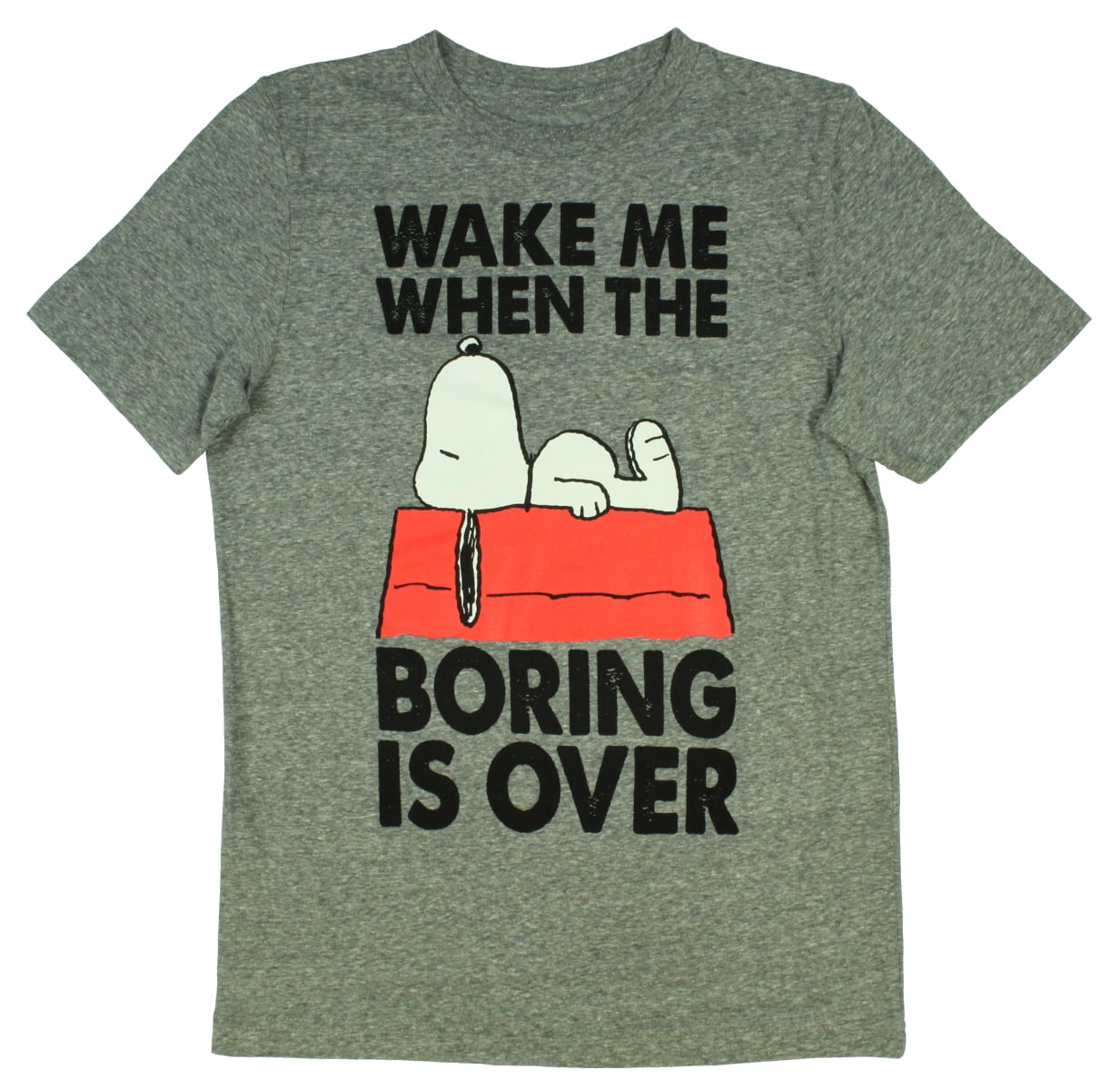 Peanuts Boys Snoopy Wake Me When The Boring is Over Graphic T-Shirt