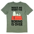 thumbnail image 1 of Peanuts Boys' Snoopy Wake Me When The Boring Is Over Graphic T-Shirt (Medium), 1 of 1