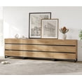 thumbnail image 4 of WAMPAT 3 in 1 Dresser for Bedroom, Closet Organizers and Storage with 12 Drawers, Chest of Drawers with Metal Base, Modern Wood Dresser for Bedroom, Light Oak, 4 of 9