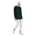 thumbnail image 2 of Poplin Tunic With Oval Side Slits Emerald Green, 2 of 5
