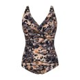 thumbnail image 6 of Push Up One Piece Swimsuit for Women with Tummy Control, Retro Ruched Ruffles, Slimming Vintage Padded Swimwear, 6 of 6