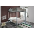 DHP Sidney Full over Full Metal Bunk Bed, Silver