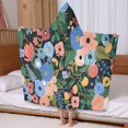 thumbnail image 5 of Pioneer Flower Floral Print Pattern Hooded Bath Towel，60"x35" for Ages 3 To 12 Kids, Quick Dry Lightweight Soft Microfiber Hood Beach Towel Cover Up for Kids, 5 of 7