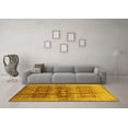 thumbnail image 3 of Ahgly Company Machine Washable Indoor Rectangle Oriental Yellow Industrial Area Rugs, 2' x 5', 3 of 4
