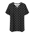 thumbnail image 6 of Plus Size Tops Sevevn Women's Fashion Summer Printed Plus Size Short Sleeve V-Neck Blouses Women's T-Shirts, 6 of 6