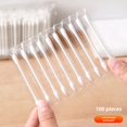 thumbnail image 1 of Hisopos de algodón desechables de doble punta portátiles para limpieza de oídos, eliminación de maquillaje, esterilización, hisopos de algodón puntiagudos sanitarios, 1 of 4