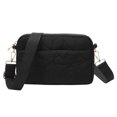 thumbnail image 1 of Bolso de hombro acolchado Bolsos cruzados de hilo de bordado casual para fiesta (negro) Ehuebsd Para Estrenar, 1 of 9